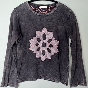 Boho style long sleeve top